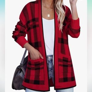 ZESICA Women's Long Sleeve Striped Draped Loose Knit Lightweight Cardigan NWT